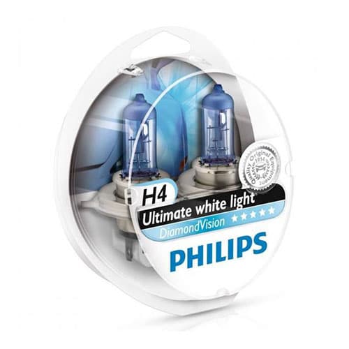 ΛΑΜΠΕΣ PHILIPS H4 12V 55W DIAMOND VISION 5000K
