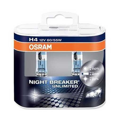 ΛΑΜΠΕΣ OSRAM NIGHT BREAKER UNLIMITED  110% H4 60/55W
