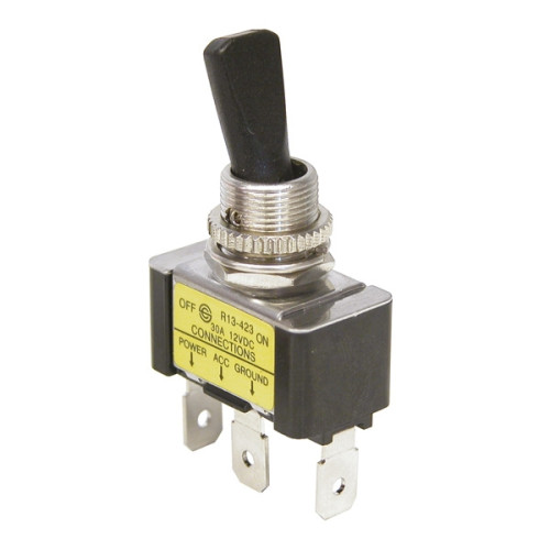 ΔΙΑΚΟΠΤΗΣ-SWITCH ON/OFF 12V 20A chrome with black handle CARPOINT (0810680)